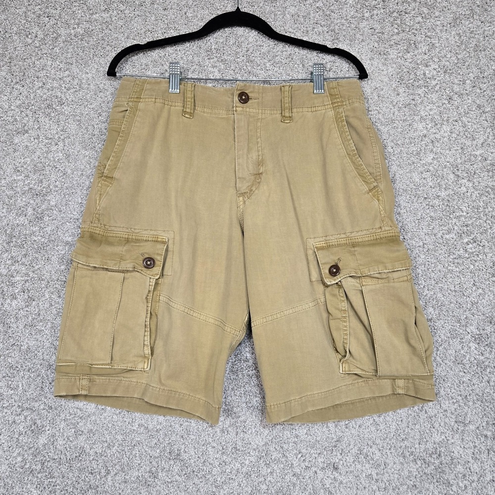 American Eagle Cargo Shorts Mens 31 Tan brown Next Level Flex stretch